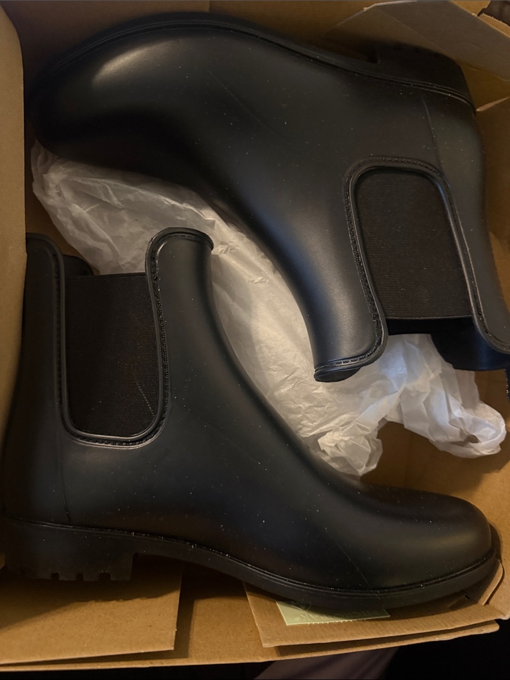 a new day Black Chelsea Rain Boots